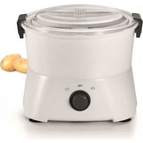 Eplucheuse à pommes de terre 85W – Épluchage rapide jusqu'à 1 kg – Accessoire essoreuse inclus – Pour salade bien essorée – Nature&Saveurs