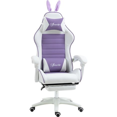 Chaise de jeu, fonction inclinable, soutien ergonomique, 65X63X136-142 cm, VIOLET (1/5)