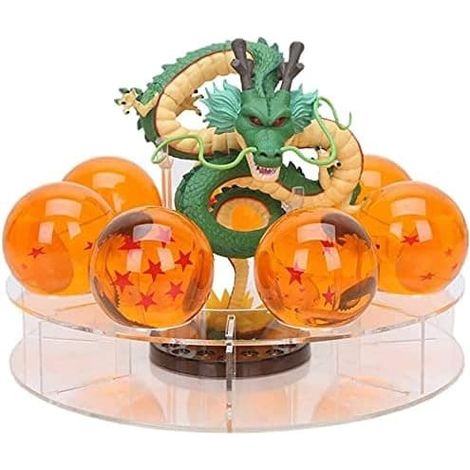 Figurine Shenlong en résine, statue de Shenlong, boule de cristal de 4,3 cm, support et coffret cadeau. Décoration idéale pour Halloween, Noël, les fêtes, un anniversaire ou toute autre occasion.