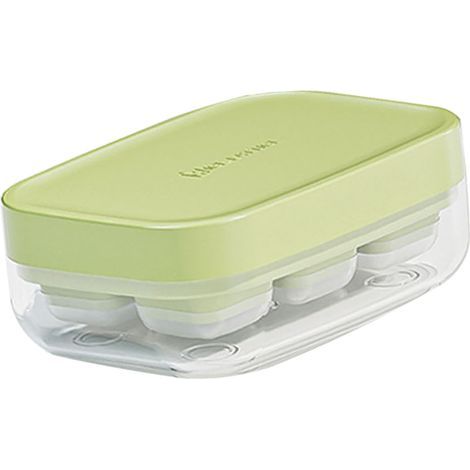 Mini-Eiswürfelform mit 6 Fächern, Aufbewahrungsbehälter für sommerliche Eiswürfel, Mini-Eiswürfelform für den Heimgebrauch, Grün (1/5)