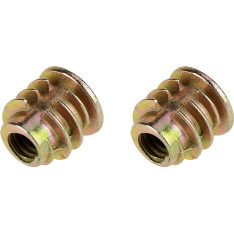 50 Stück M48 mm Sechskant-Möbelmuttern aus Zinklegierung mit Gewinde für Holzeinsätze (1/5)