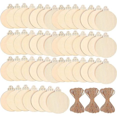 120 Pièces de Tranches Bois 3,5 Pouces, Décorations Noël en à Faire Soi-Même, Cercles Pré-Percés Non pour Centres Table Artisanaux-Chrom (1/4)