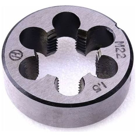 Metrisches Schneideisen, M22 x 1,5 mm metrisches gerades Handgewindeschneideisen, 1 Stück (1/5)