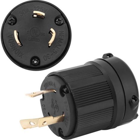 Fiche électrique Nema Twist Lock L5-30 30 A 125 V 3 fils L5-30R Connecteur électrique Twist Lock L5-30R (1/5)