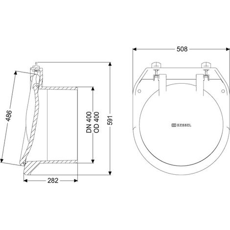 - Clapet de tuyauterie DN 400