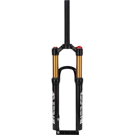 Fourche de suspension avant VTT 120mm débattement, alliage magnésium, pivot droit 1-1/8", blocage manuel, 26 pouces, fourche à air. (1/5)