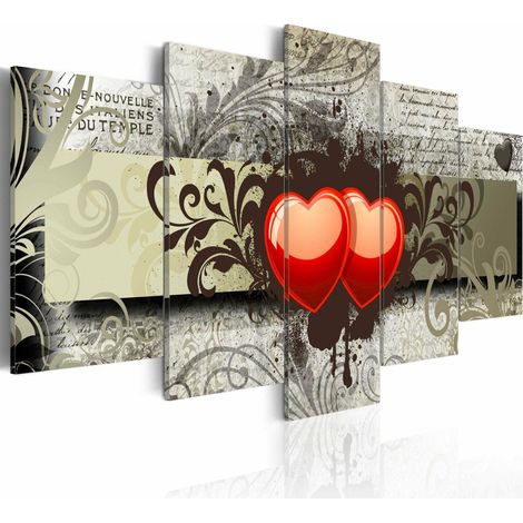 Tableau deux coeurs, un seul esprit... - 100 x 50 cm (1/4)