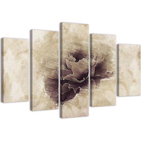 Stampa su tela 5 parti, Fiore di frassino - 100x70 (1/4)