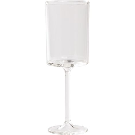 Discobolo Calice per Vino Bianco in Vetro Borosilicato Soffiato, Set da 4 Pezzi, Design Elegante con Fondello Trasparente, Capacità 31 cl