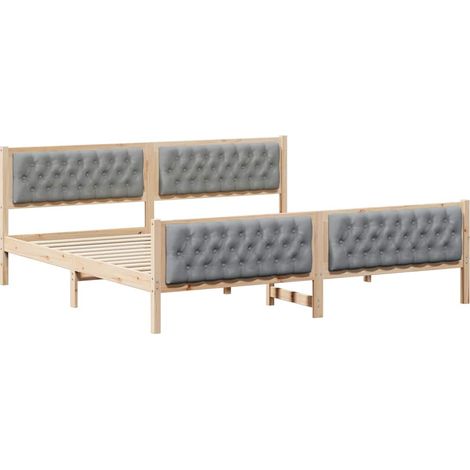 Maison Exclusive - Estructura de cama con cabecera Gris Claro 200 (1/5)