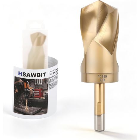 Foret à métaux 45 mm HSS-Co Foret hélicoïdal 135° pour acier inoxydable (1/5)