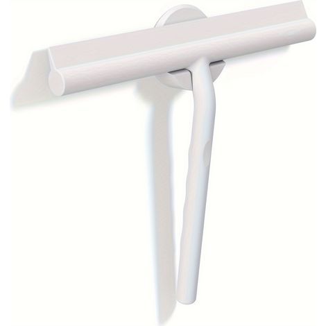 Silikon-Duschabzieher für Glas, Fenster, Spiegel und Arbeitsplatte – mit magnetischer Rückseite, ohne Bohren, selbstklebend, Badezimmerabzieher (21 cm, grau)