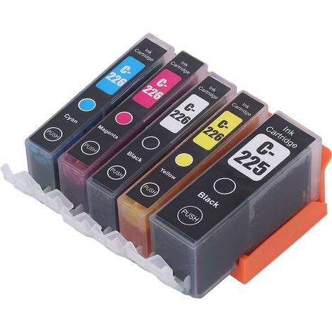 Kompatible Tintenpatrone für PIXMA IX6520 IP4820 IP4920, 5 Farben BK CMY, gleichmäßiger Druck, robustes ABS-Gehäuse, wirtschaftlicher Ersatz. (1/5)