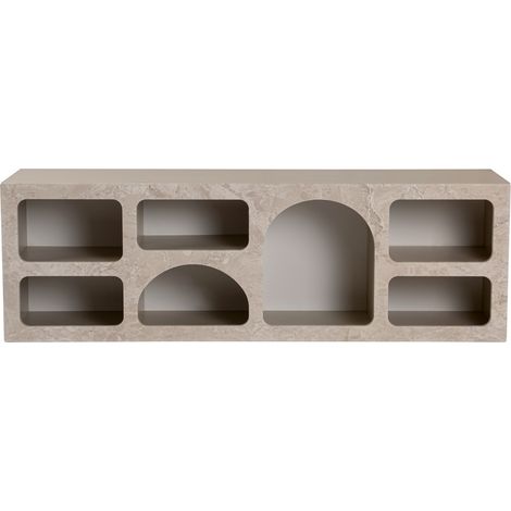 Anrichte aus Holz "Ferlis" - 160 x 40 x 51 cm - Travertin