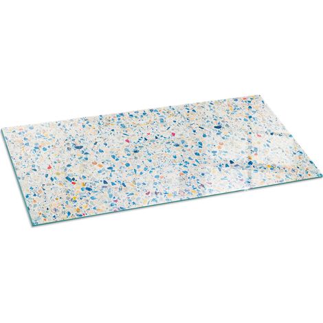 Plaque de protection en verre trempé de sol décorative imprimée sous cheminée Motif texturé abstrait 125x50 cm (1/5)