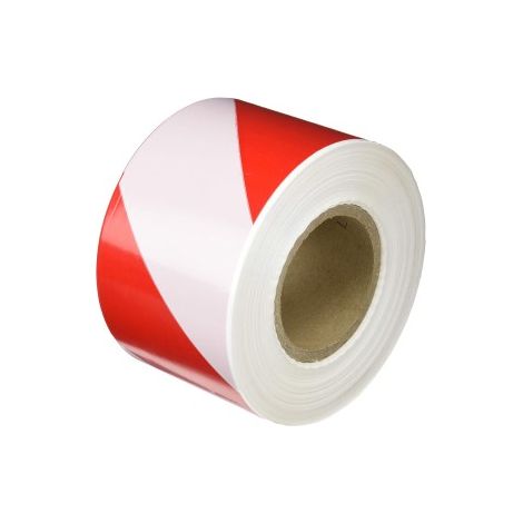 Ruban de signalisation blanc/rouge 200m – PVC pour délimitation générale – Largeur 70mm – Usage chantier et extérieur – Elepacking