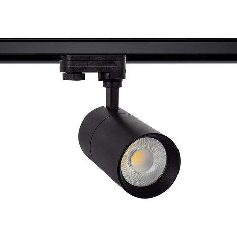 Faretto LED Binario Trifase 20W Regolabile Mallet Nero 5000K Bianco Freddo