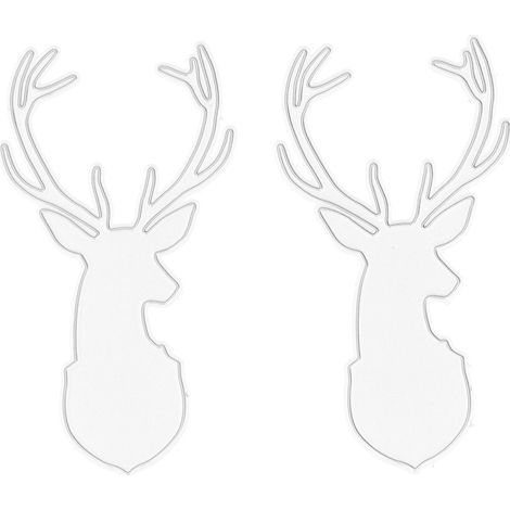 2 pièces de Dies de Découpe en Forme de Cerf de Noël pour Machine de Découpe Métallique - DIY Album Photo et Carte d'Invitation (1/5)