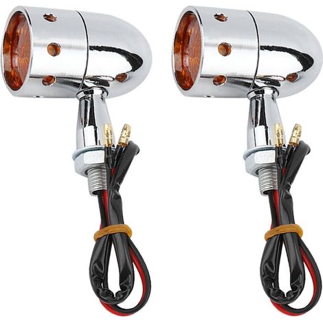 Jeffergarden Rétro Bullet Style Moto Lumineux LED Clignotant Voyant Lampe (1/5)