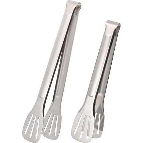 Pince De Cuisine - Acier Inoxydable - 23 Cm Et 28 Cm - Pour Barbecue Cuisson Service Et Friture - Lot De 2