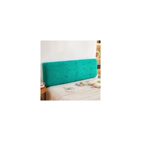Housse de tête de lit double, lavable, anti-poussière, élastique, couleur unie, 110–140 cm, verte