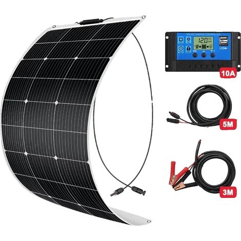 Panneau Solaire, Haute Efficacité, Construction Durable, 100W KIT (1/2)