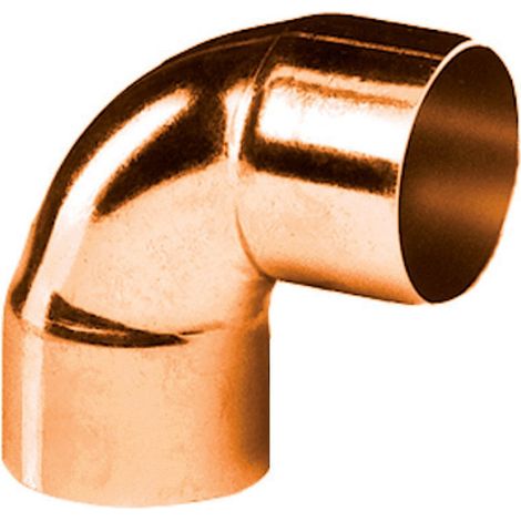 coude 90 degrès à souder en cuivre - petit rayon - femelle / femelle - diamètre 28 mm - sachet de 10