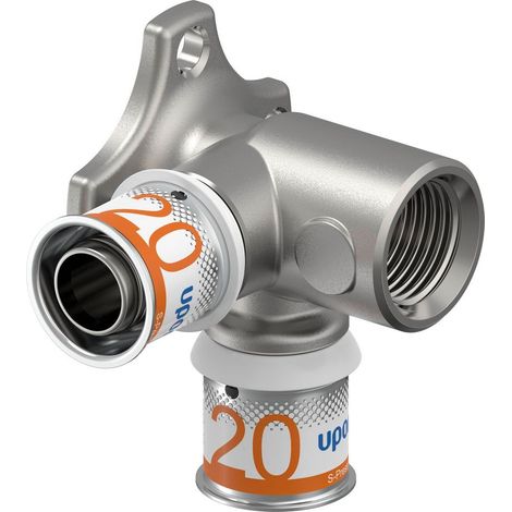 Uponor S-Press Plus Doppel-Wandscheibe 90 Grad lang, 20mm x Rp 1/2" FT-20