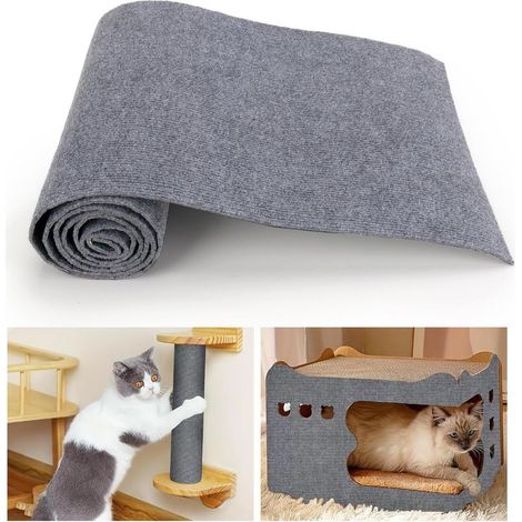 Tapis À Griffer Pour Chat, 40 X 200 Cm, Découpable Et Autocollant, Protège Vos Meubles, Canapés, Sols Et Murs Des Griffures, Antidérapant Et Durable. (1/5)