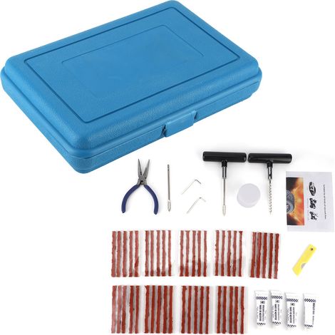 Kit de Réparation Pneu 58 Pièces pour Voiture Moto Vélo Électrique Outils Industriels (1/5)