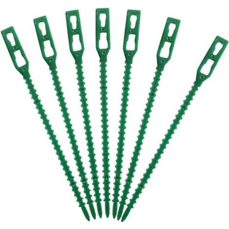 Lot of 100 tree ties, adjustable plant ties, reusable plastic cable ties in F441