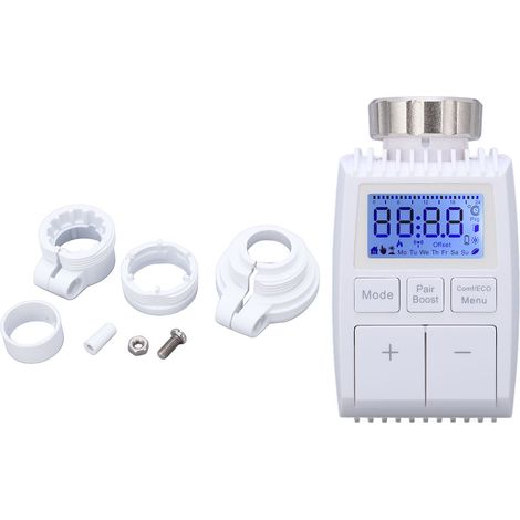 Radiateur thermostatique intelligent sans fil, vanne de chauffage ABS réglable pour maison, contrôle de température par application (1/5)