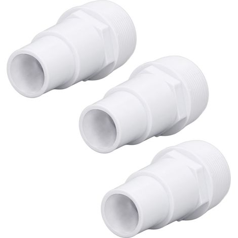 3 Pièces Adaptateur de Raccord Fileté Externe G1‑1/2 pour Piscine Hors‑Sol, Pompe, Filtre et Skimmer