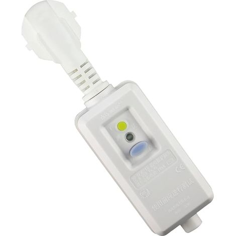 Enchufe Malloy con protección contra fugas, desconexión segura, 16A 220V 240V Enchufe europeo, enchufe con toma de tierra, interruptor diferencial (GFCI). (1/5)