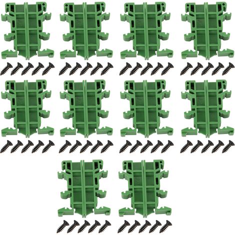 Packung mit 10 Montagehalterungen für 35-mm-C45-DIN-Schiene für Leiterplatten. (1/5)