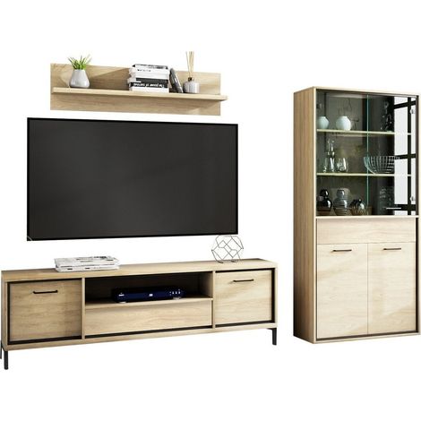 Ensemble de salon Etrmoni 119, Clair bois + Chêne (1/5)