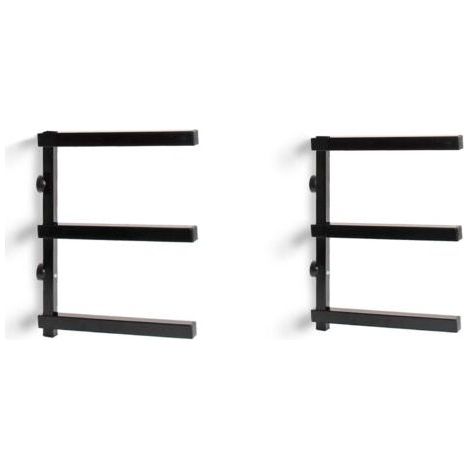 2X Étagère Cantilever à 3 Niveaux – 310 x 30 x 455 mm – Capacité de Charge Max. 150 kg, 50 kg/Niveau – en Acier – pour Stockage Rangement de Bois (1/4)
