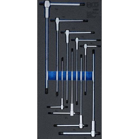 Jeu de 9 Tournevis à Poignée en T Coulissante - Profil Torx T10 à T50 - Insert Servante d'Atelier - Précision - D-Work (1/5)
