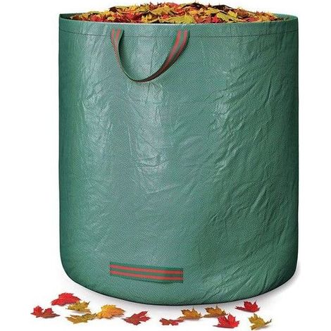Sac de déchets de jardin - Grande capacité 272L - Poignées de transport - Double fond résistant - Imperméable (1/5)