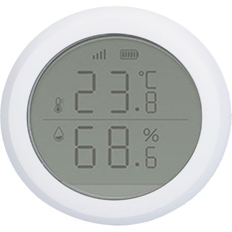 Intelligentes WLAN-Thermometer mit Hygrometersonde, Temperatur- und Feuchtigkeitssensor mit LCD-Display, Fernsteuerung per App, digitales Thermometer für Zuhause (1/5)