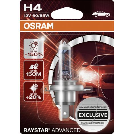 Osram GLL H4 Raystar Advanced +150% 12V 60/55W Autolampen