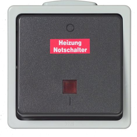 Interrupteur d'arrêt d'urgence pour chauffage Gris/gris foncé