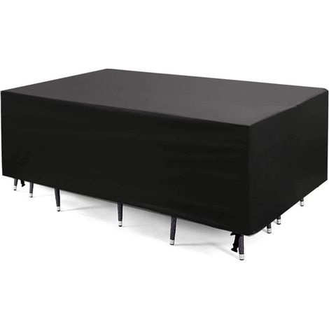 Housse de protection pour table de jardin, housse carrée Oxford 210D, imperméable pour meubles de jardin d'extérieur (1/4)
