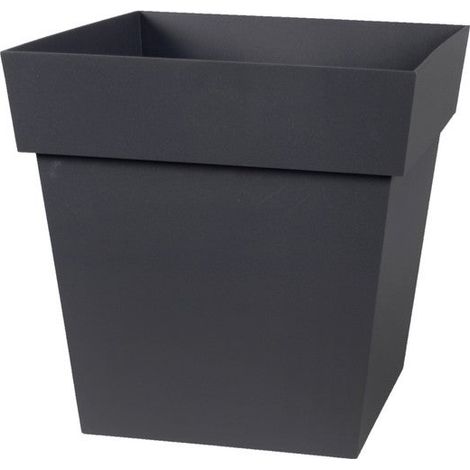 Maceta cuadrada Toscane 22 L - Gris antracita