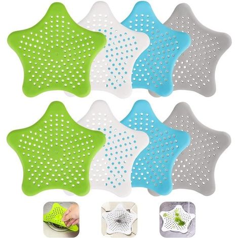 Filtre Évier en Silicone - 8PCS - Protection de Vidange - Ventouse - 15CM (1/4)