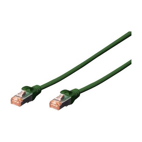 Digitus DK-1644-005/G RJ45 Câble réseau, câble patch CAT 6 S/FTP 0.50 m vert sans halogène, torsadé par paire, avec cliquet d'encastrement, ignif S134781 (1/3)