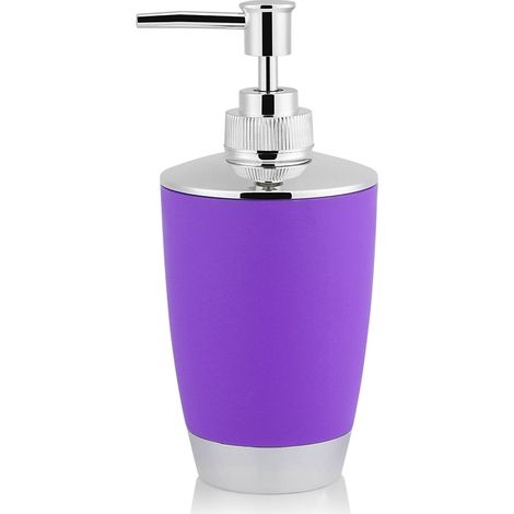 4 pièces/ensemble accessoires de costume de salle de bain comprend tasse porte-brosse à dents distributeur de porte-savon violet (1/5)