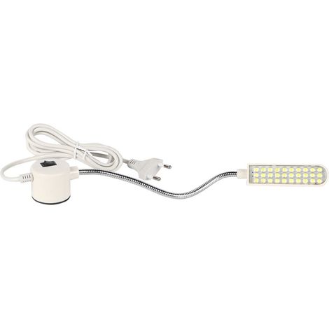 Lampe à col de cygne 30 LED pour machine à coudre, avec socle magnétique, éclairage de travail flexible. (1/5)