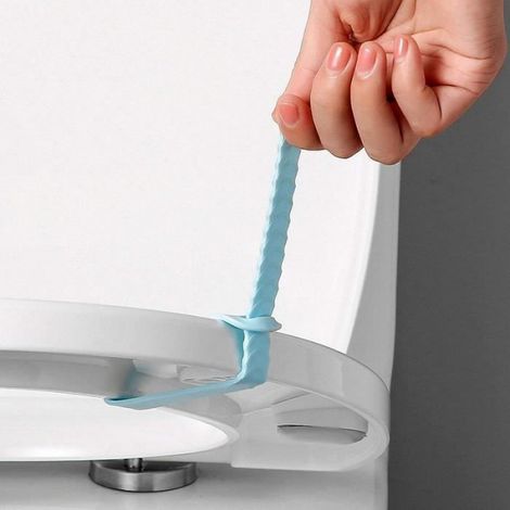 Poignée Couvercle Toilette - Silicone - Universel - 12 Pièces - Rose Et Bleu (1/4)
