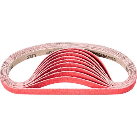 PFERD TOOLS Keramikkorn Schleifband BA 13x457 mm CO-COOL80 für Edelstahl-Schliff mit Bandschleifer 100 Stk (1/5)